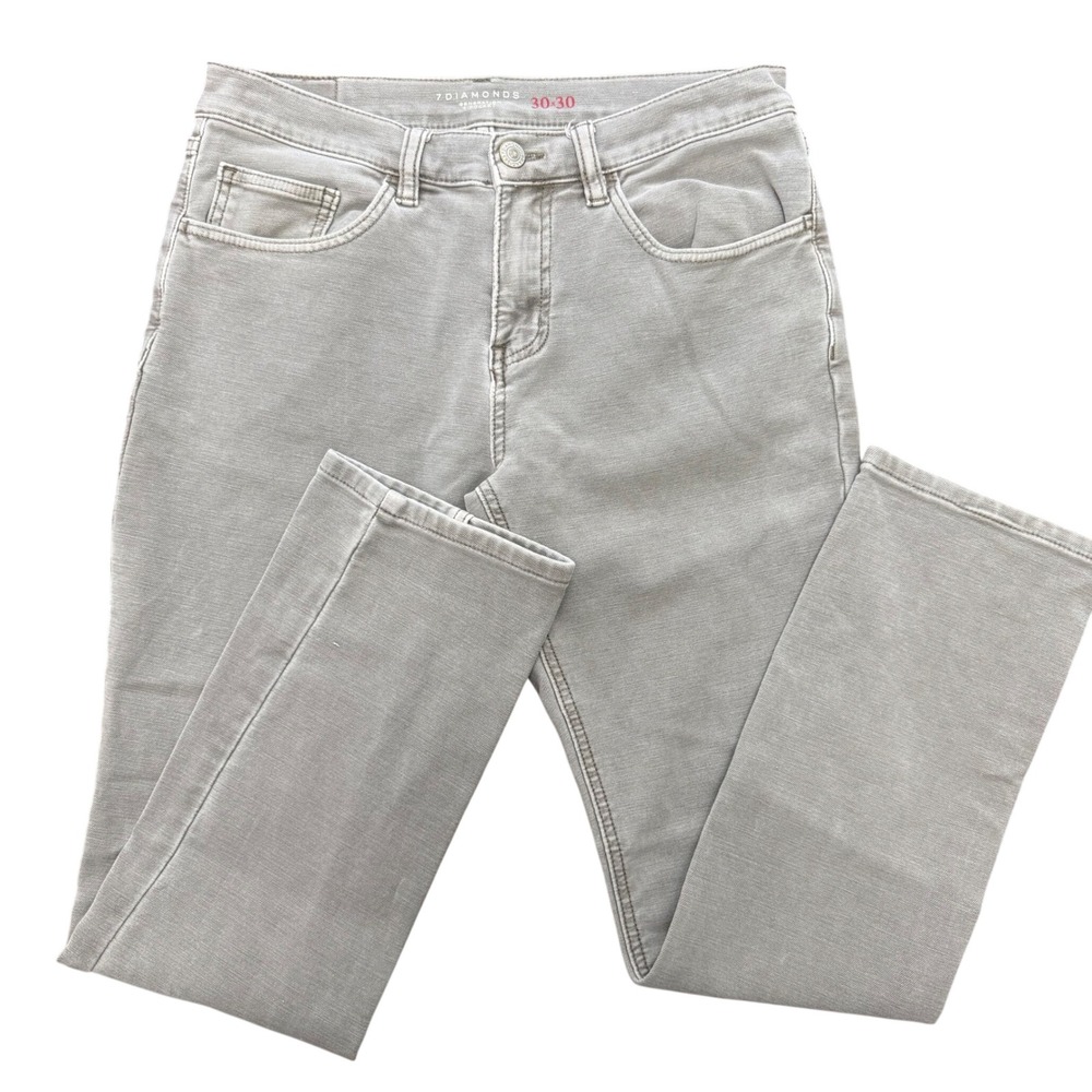 7 Diamonds Mens Generation 5 Pocket Pant‎ 30x30 Gray Straight Leg Cotton Blend
